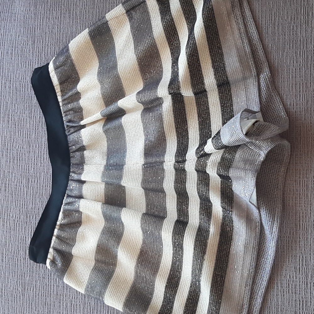 BCBGeneration Black, Ivory, Gray Sequin Shorts